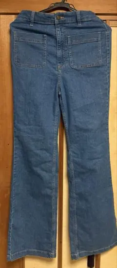 FOREVER21 ワイド　フレア　デニム　パンツ　試着のみ　ブルー　ロング