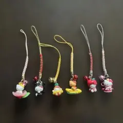 ご当地ハローキティ ストラップ　根付け　6個セット　まとめ売り