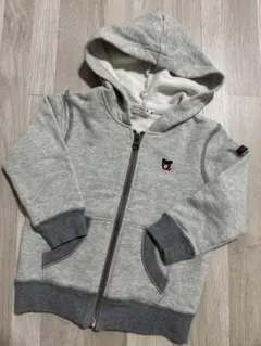 【美品】DOUBLE.B グレー パーカー 90cm