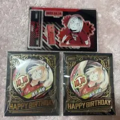 ハイキュー　孤爪研磨　2022バースデー ジオラマフィギュア　缶バッジ２個セット