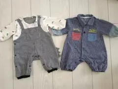 【美品】オーバーオール ロンパース 2点セット