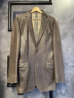 バーバリーブラックレーベルレザージャケットL L