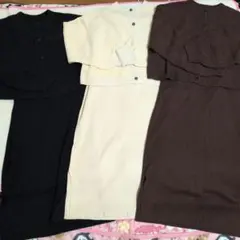 LOWRYS FARM ツイードフウＣＤ＊キャミ２Ｐワンピース３点セット