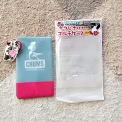 CHUMS ハート型キーホルダー付きマルチケース