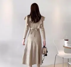 レディース ロングワンピース オシャレ フォーマル 上品 ミモレ 服 韓国 人気