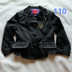 ブリュイアン フォーマルジャケット 黒 110サイズ ドット柄