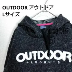 OUTDOOR　アウトドア　パーカー　デカロゴ　カモフラ　迷彩　グレー　ロング丈のサムネイル
