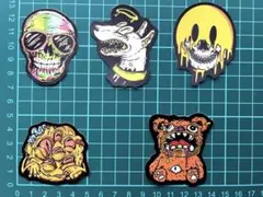 夜光 ホラースタイル ステッカー5枚グロかわ系Horror Stickers