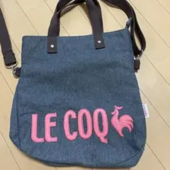 LE COQ ショルダーバッグ サコッシュ グレー/ピンク