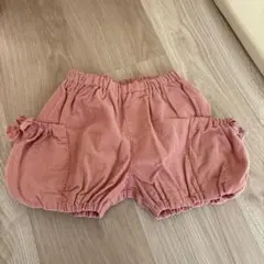 80cm コーデュロイ ピンク ハーフパンツ
