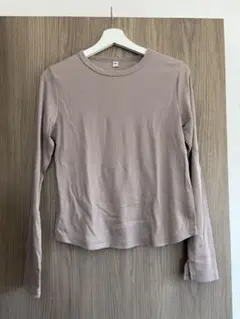 GU ソフトリブクルーネックT ピンク L