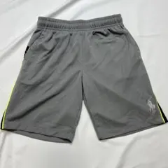 【美品】ポロ ラルフローレンロゴ付き グレー ハーフパンツジャージー