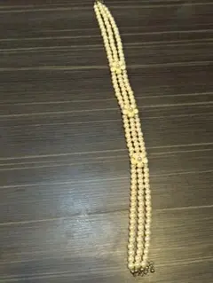 ホワイトパール 多重デザインネックレス