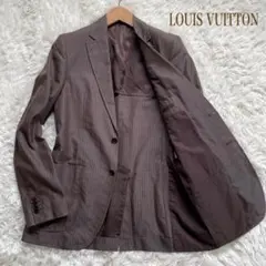 LOUIS VUITTON ブラウンストライプ柄シングル2Bテーラドジャケットのサムネイル
