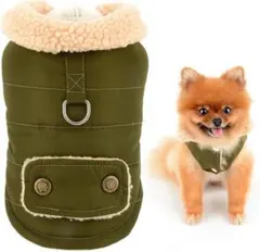 犬服 コート 秋冬 ペット服 小型犬 ジャケット ベスト 無地 袖なし Dリング