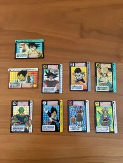 ドラゴンボールカードダス 当時物 9枚セット キラ バンダイ 孫悟空 孫悟飯