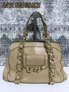 【美品】ANYA HINDMARCH アニヤハインドマーチ レザー ハンドバッグのサムネイル