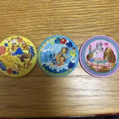 ディズニー刺繍缶バッジ 美女と野獣 リロ・アンド・スティッチ わんわん物語