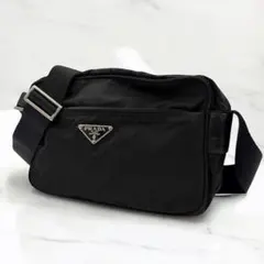 PRADA ナイロン カメラバッグ サコッシュ 三角ロゴ ブラック プラダ