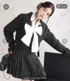 NICE CLAUP ツイードショートジャケット