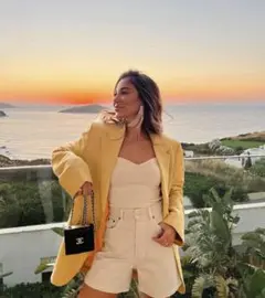 ZARA　リネンブレンド ブレザー　Sサイズ　イエロー