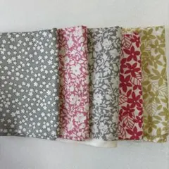 C&Sオリジナルコットンプリント はぎれ5枚セット