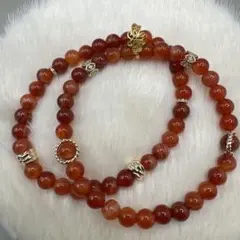 レッドアゲート　2連ブレスレット