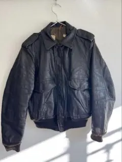 超激渋)60s A-2 フライトジャケット　レザージャケット　焦茶