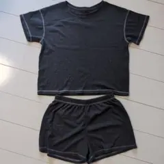 GUダークグレー Tシャツ ショートパンツ セット
