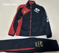 【即購入可】asics A77 ジャージ 上下セットアップ 黒・赤 Sサイズ