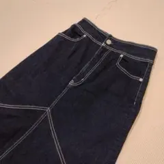 AZUL BY MOUSSY デニム スカート ロング フレア 濃紺 M