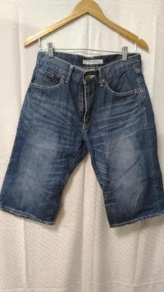 T1180 ユニクロ デニムハーフパンツ S