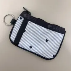 LeSportsac レスポートサック　ストライプハートポーチ