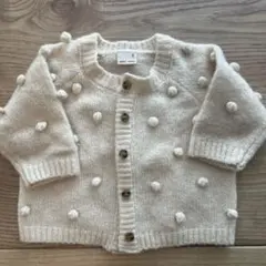 petit main ポンポンカーディガン 70