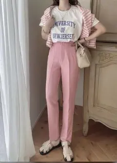 ハイウエストテーパードパンツ[gm502］