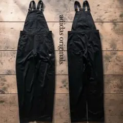 adidas originals ブラックジャージ生地 オーバーオール Mサイズ
