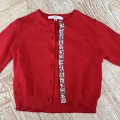 値下げしましたSHIPS 赤 カーディガン 90 一度使用