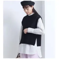 yuni 7GLUPINUS crochet コットン透かし編みベスト