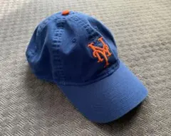 【古着】“NEW ERA” ベースボールキャップ ニューヨークメッツ 青