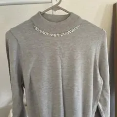 earth music & ecology グレー ハイネックニット M スナ系