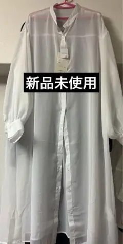 新品未使用 神戸レタス シアー素材ロングシャツ/シアーシャツ/ロング丈シャツのサムネイル