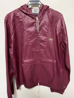 【80s初期】IZOD LACOSTE ナイロンアノラックパーカー　ボルドー　M