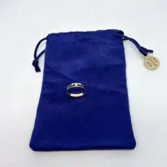 TORY BURCH トリーバーチ T リング ブラック×ゴールドカラー保存袋付のサムネイル