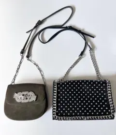 ZARA ザラ　ショルダーバッグ　スタッズバッグ　2点セットのサムネイル