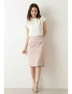 NATURAL BEAUTY BASIC　レースジャガードタイトスカート　М