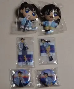 名探偵コナン 一番くじ 新一と蘭のセット(ぬい、アクスタ、缶バッジ)