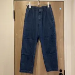 UNIQLOダークブルー ワイドパンツ ゴムウエスト
