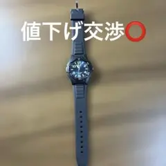Q&Q アナログ腕時計 10気圧防水 ブラック