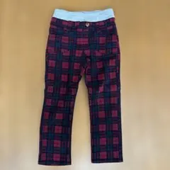 TOPVALU チェック柄パンツ 하트 포켓 100cm