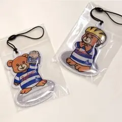 ⬜︎【匿名配送】 リフレクター 反射材 ストラップ キーホルダー くま 熊 交通